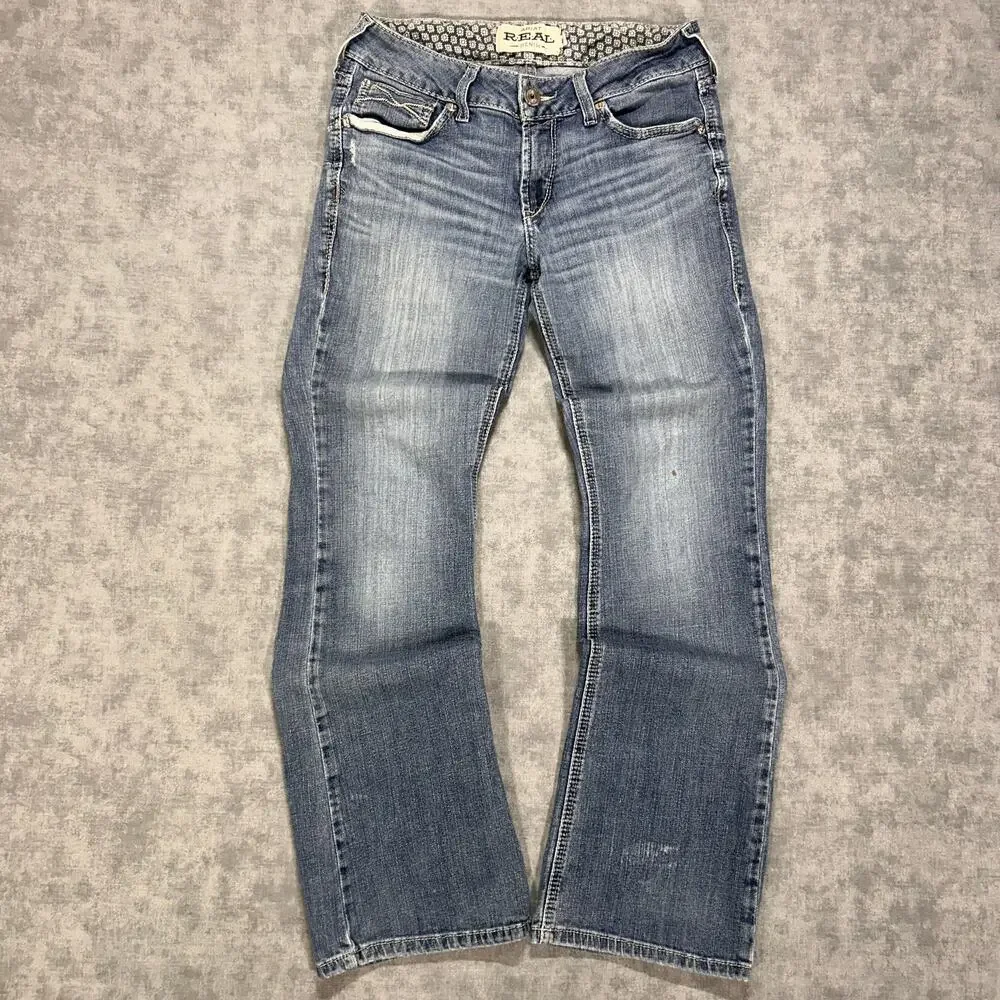 Ariat REAL Perfect Rise Alma Boot Cut Jeans Womens 29s Canadian Western Stretch